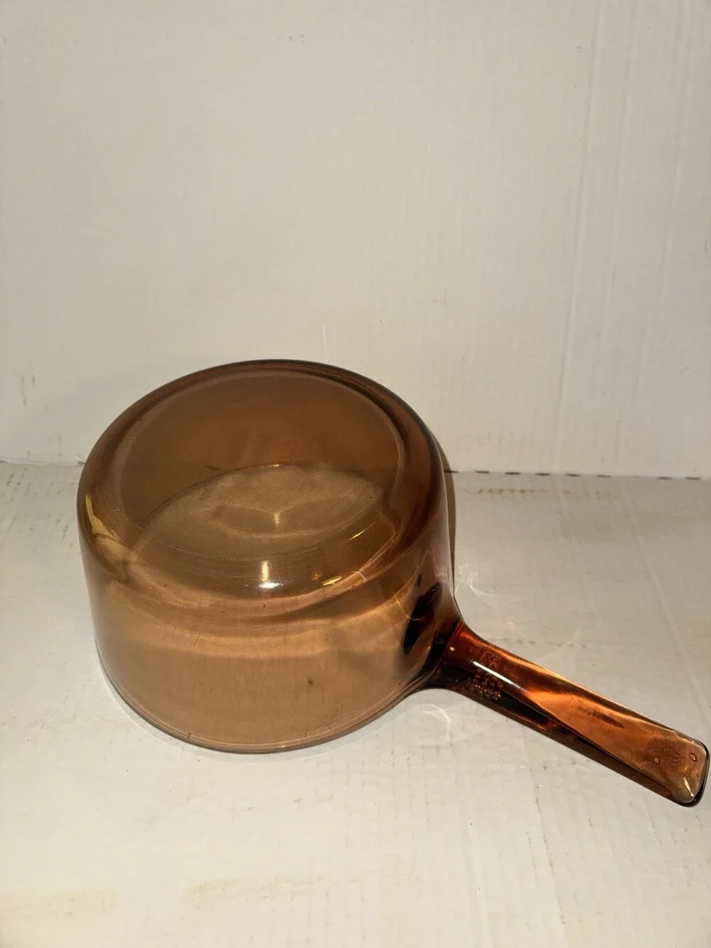 Vintage Visions Corning USA 1.5L Amber Saucepan Pot Without A Lid